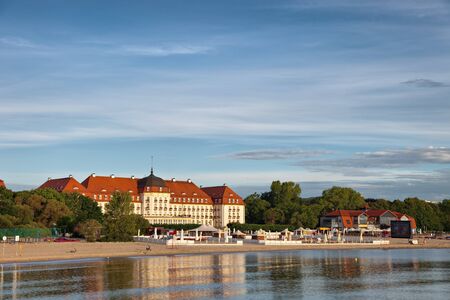Morning in the holiday resort of Sopot, Poland.のeditorial素材