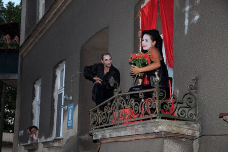 Actors participates in the XIV International Festival of Street FETA on July 16, 2010 in Gdansk, Poland. Occurred 28 theaters from 15 countries showed 31 performances.のeditorial素材