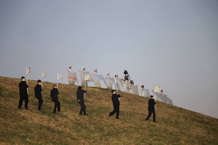 Actors participates in the XIV International Festival of Street FETA on July 16, 2010 in Gdansk, Poland. Occurred 28 theaters from 15 countries showed 31 performances.のeditorial素材