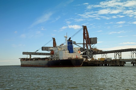 Carbon quay at the port of Gdansk, Poland.の写真素材