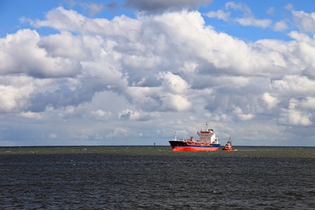 Carriage of dangerous goods with the assist of a tug.の写真素材