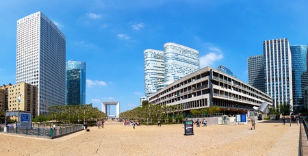 Modern district of La Defense in Paris on a sunny day, a place frequented by tourists. Photo taken on: May 21, 2010のeditorial素材