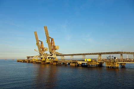 Coal terminal in the port of Gdansk, Poland.の写真素材