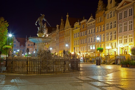 View of the beautiful architecture of the Old Town. Gdansk, Poland. 