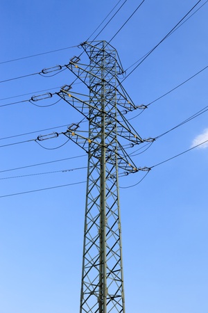 Electric high voltage power post.