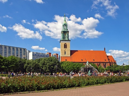 The Marienkirche - St. Mary Church in Berlin, Germany.のeditorial素材
