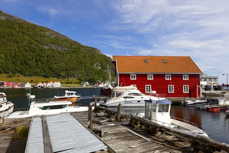 Marina in the port Rennesoy, Norway.のeditorial素材