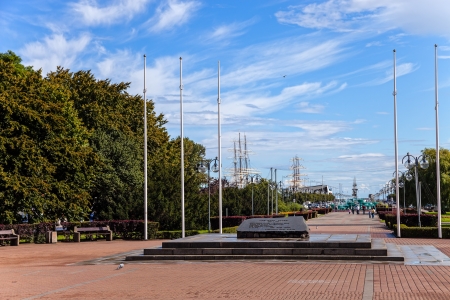 Kosciuszko Square in Gdynia with Polish Sailors Monument の写真素材