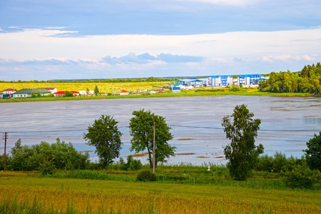 Rural landscape of Hrebenne in eastern Poland の写真素材