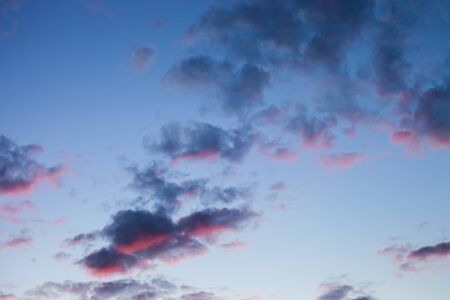 A beautiful of a twilight dawn sky and clouds.