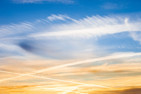 Geo engineering sprayed through an airplane chemtrails in the sky, making it cloudy and polluting the environment. Geo engineering sprayed through an airplane chemtrails in the sky, making it cloudy and polluting the environment.
