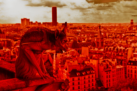 The vision of the apocalyptic end of the world, Paris.