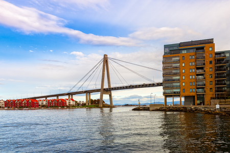Stavanger panorama of the bridge in the background, Norway.の写真素材