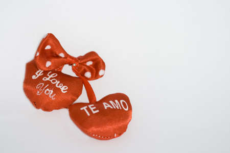 I love you in two different languages for valentines dayの写真素材