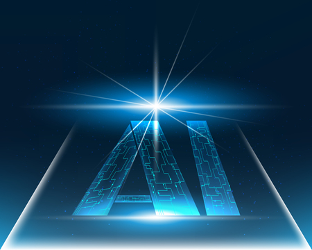 AI Digital Artificial intelligence business concept.Vector illustrationのイラスト素材
