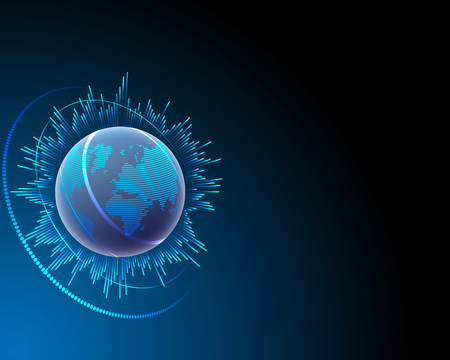 World global internet network connection big data information technology connecting business model concepts. Vector illustration eps10のイラスト素材