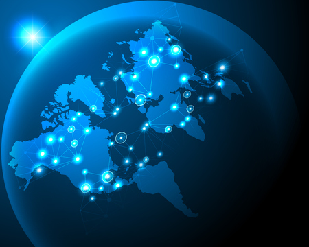 Global worldwide cyber wireless internet line network connection business zone perspective view

.Vector illustration EPS10のイラスト素材