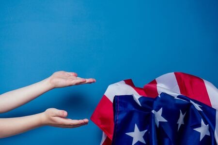 united states of america flag 4th july independence day celebration concept and learning English...