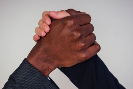 nice Handshake between tao african amtrican manの写真素材