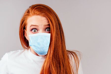 redhair ginger woman feeling unhappy love or beak up with boyfriend conceptの写真素材