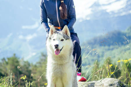 dod with woman living in mountains areaの写真素材