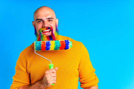 Concept of creativity and power of individuality and self-expression in bludio backgroundの写真素材