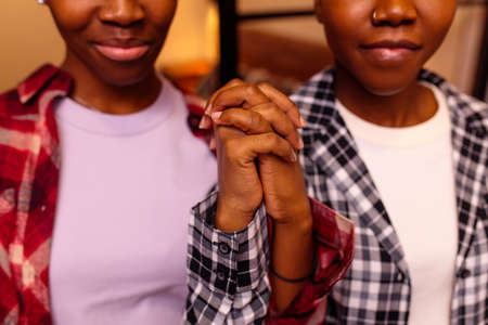 two women staying at home and spending great evening