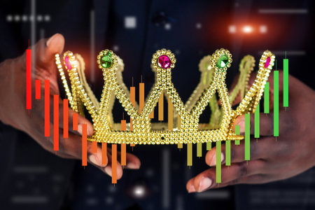 A person is holding a crown with a bunch of gems on it