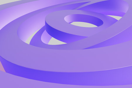 A purple circle with a white background, 3d renderの写真素材