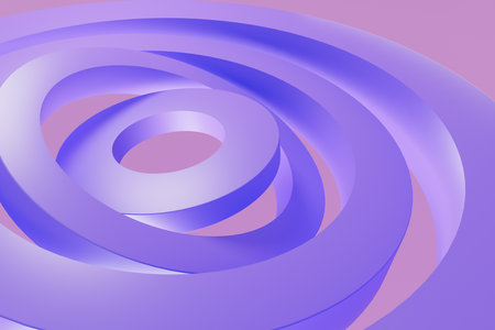 A purple circle with a purple background, 3d renderの写真素材