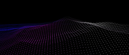 A black and purple background with a white and blue lineの写真素材