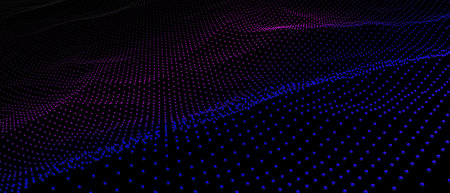 A black and purple background with a purple and blue lineの写真素材