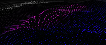 A black and purple background with a lot of dotsの写真素材
