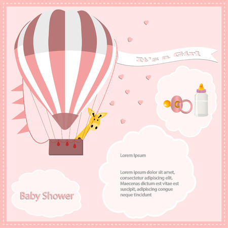 baby shower cardのイラスト素材