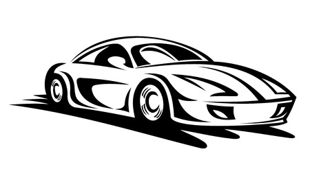 Fast moving car for race sports designのイラスト素材