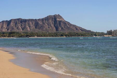 Diamond Head and Waikiki Beach の写真素材