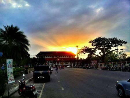 Sunset at Pattani provincial hall の素材