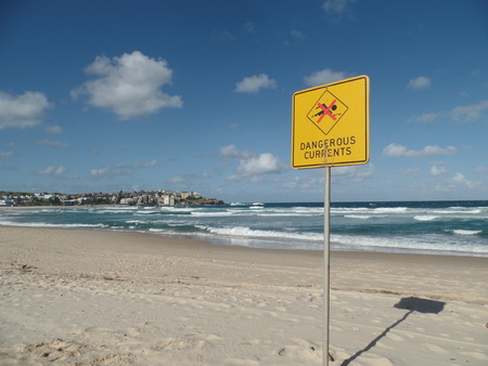 Danger Zone at Bondi Beachの写真素材