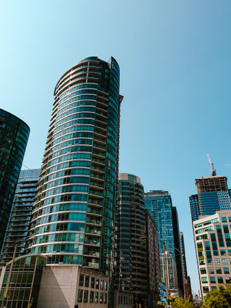 Modern skyscrapers in the city of Toronto, Ontario, Canadaの写真素材