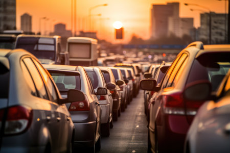 Photo of Stressful moment during a traffic jam.の素材