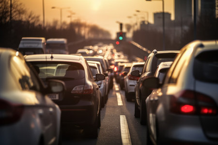Photo of Stressful moment during a traffic jam.の素材