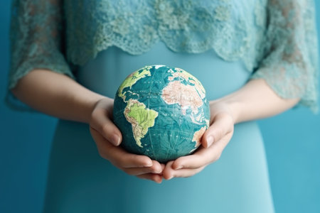 Only One Earth- World Environment day concept 3d design background.の素材