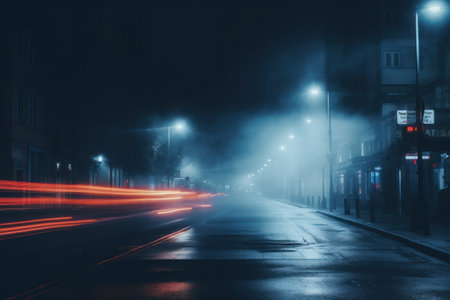 At night street city unsplash Generative AIの素材