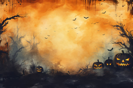 Halloween Day on the abstract backgroundの素材
