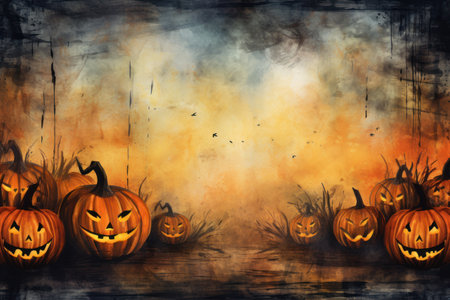 Halloween Day on the abstract backgroundの素材