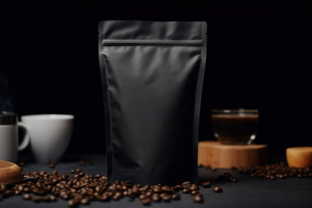 Mockup of Coffee Packaging Brand Generative AI.の素材