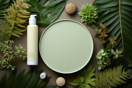 3D render individual skincare product package white blank mockup Generative AIの素材