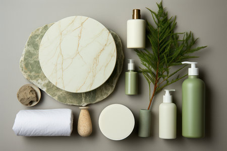 3D render individual skincare product package white blank mockup Generative AIの素材