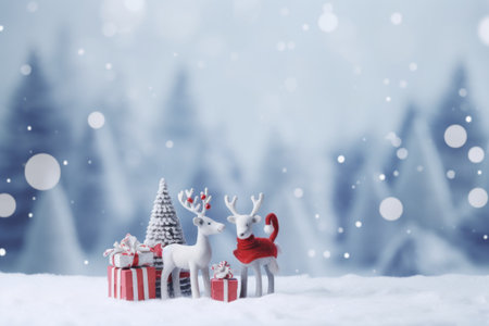 Christmas banner with Christmas decoration background.の素材