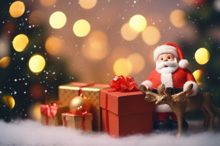 Christmas banner with Christmas decoration background.の素材